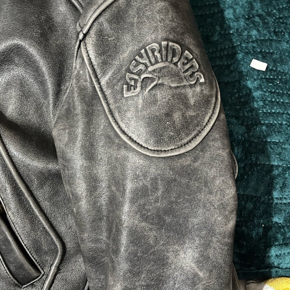 Mens L Easy Rider Leather Jacket - Picture 4 of 4